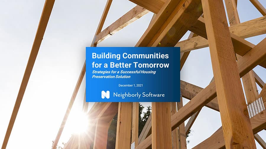 Building Communities for a better tomorrow webinar